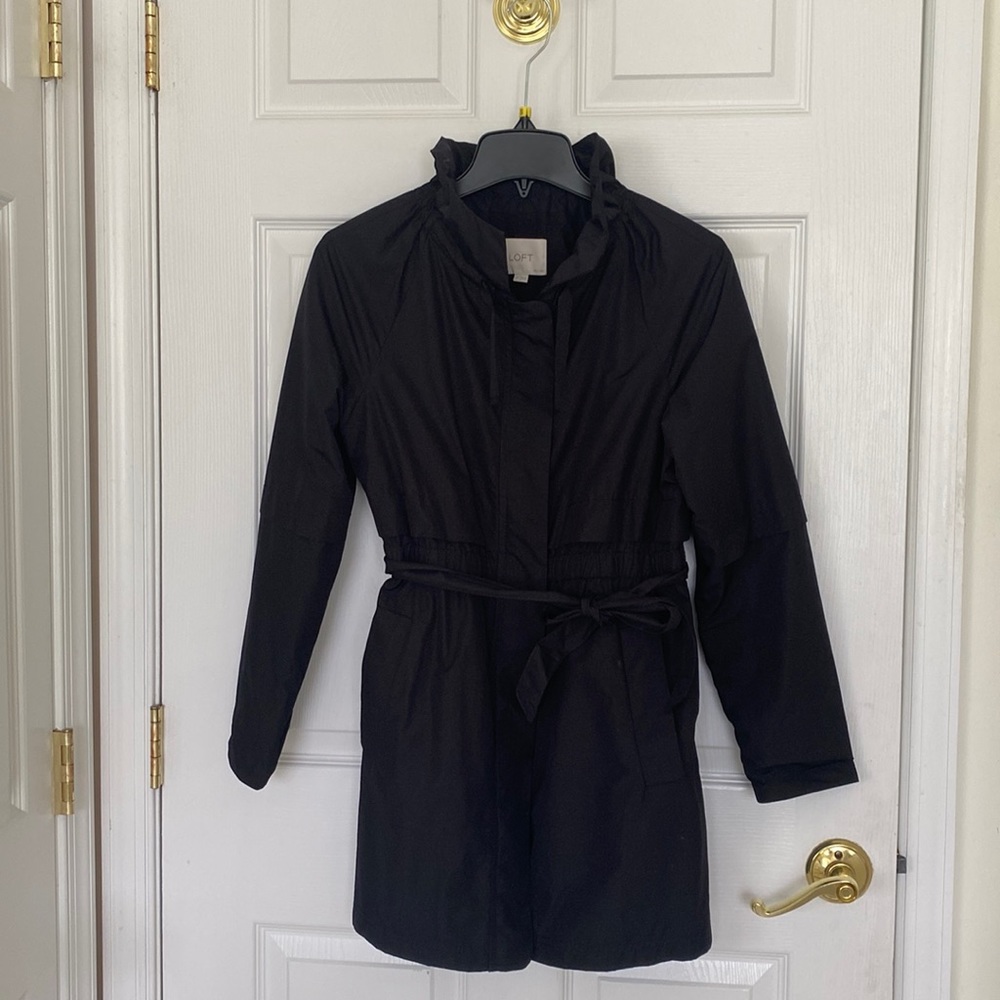 Loft black spring/ fall trench coat
